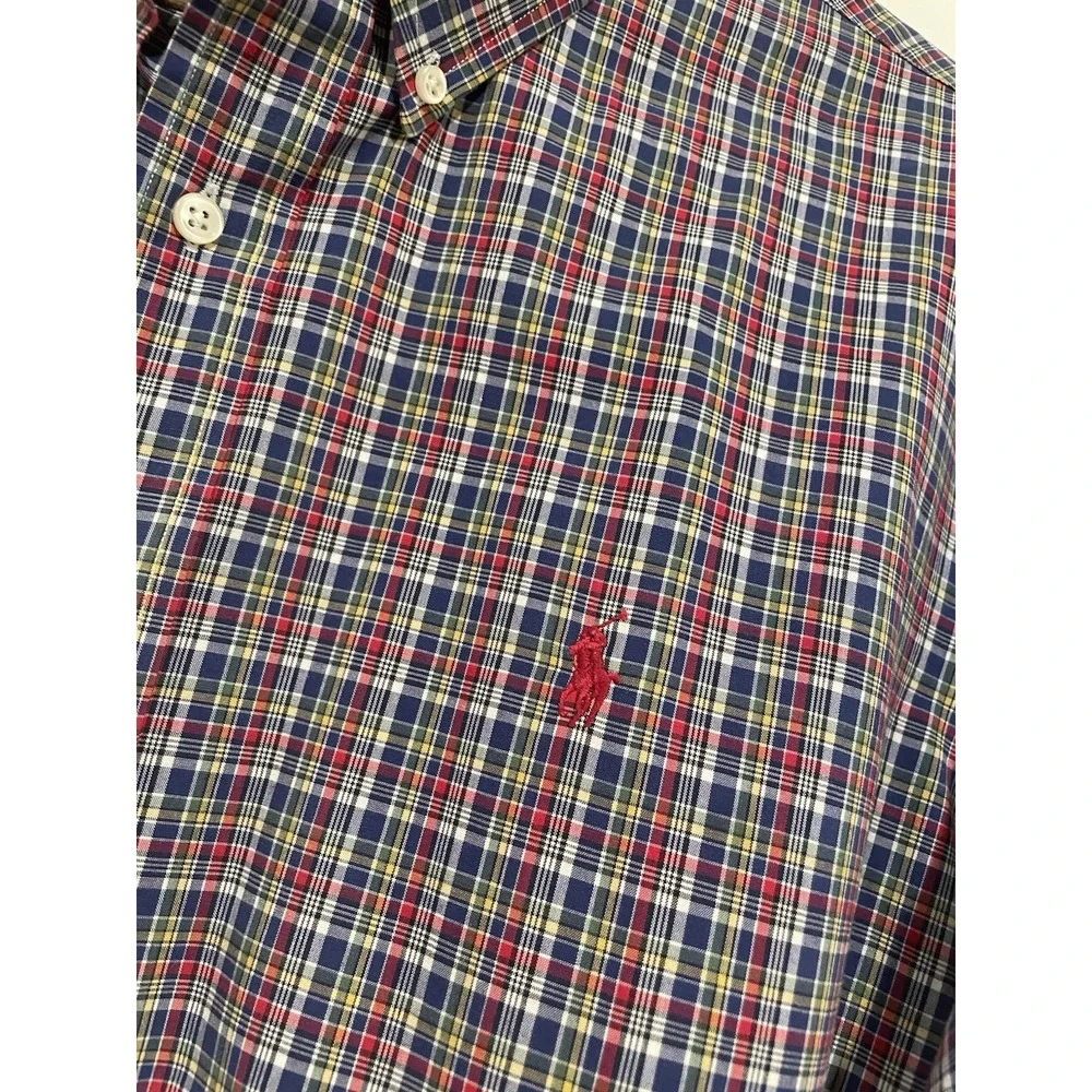 Polo Ralph‎ Lauren Plaid Long Sleeve Button Down Shirt Mens Size XL